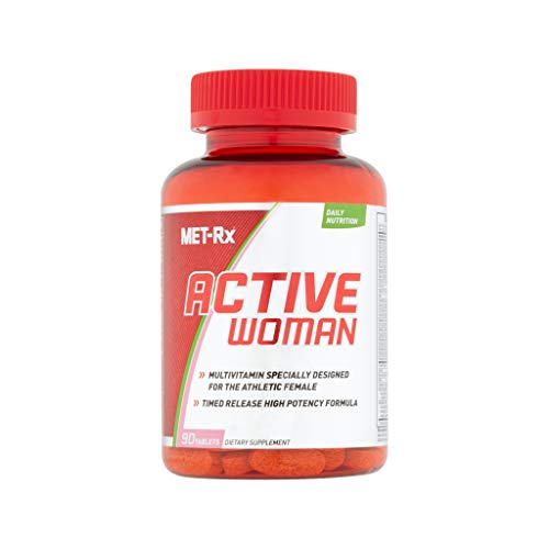 MET-Rx Active Woman Multivitamin for Women, with Vitamins D, C, E, and B12, 90 Tablets