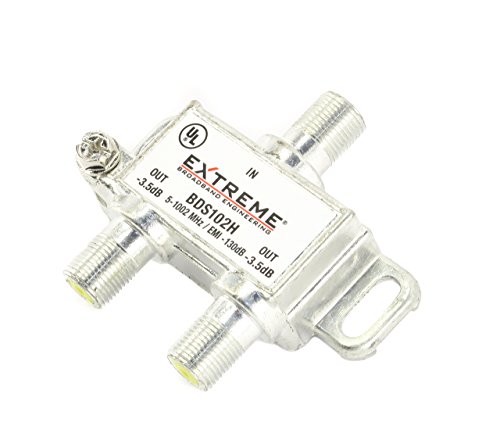 Extreme 2 Way HD Digital 1Ghz High Performance Coax Cable Splitter BDS102H
