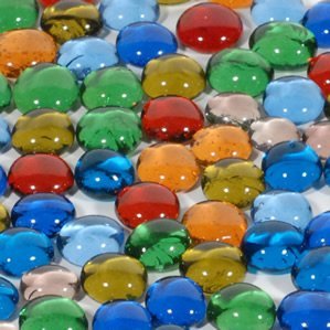 WE Games Replacement Glass Mancala Stones in Assorted Colors