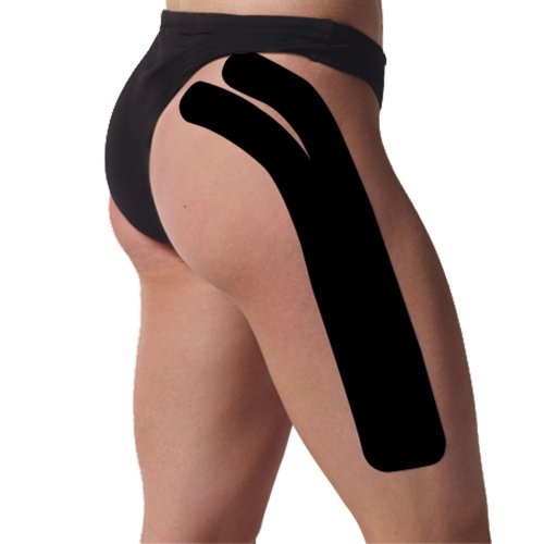Spidertech Hip Pre Cut Therapeutic Kinesiology Tape (Black)