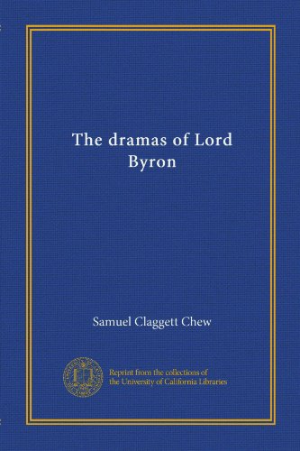 The dramas of Lord Byron (Vol-1)