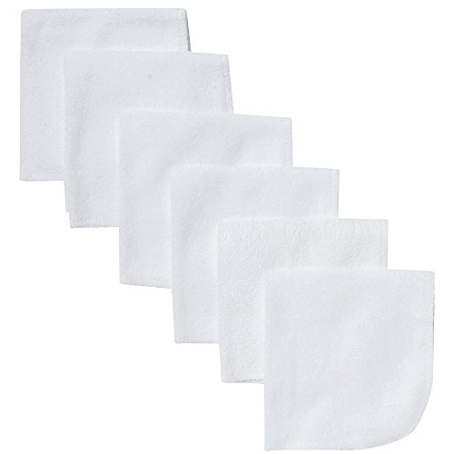 Book Cover Gerber Washcloth, White, 6-Count