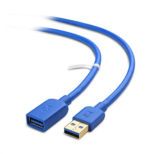 Cable Matters USB to USB Extension Cable 6 ft (USB 3.0 Extension Cable / USB Extender) in Blue for Webcam, VR Headset, Printer, Hard Drive and More - 6 Feet