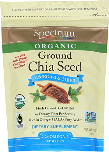 Book Cover Spectrum Essentials Organic Ground Chia Seed, 10 Oz