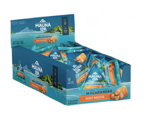 Mauna Loa Honey Roasted Macadamia Nuts, 0.5-Ounce Triangle Pack (Pack Of 24)