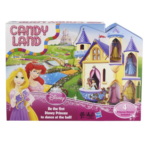 Book Cover Hasbro Candy Land Game: Disney Princess Edition Board Game with Princesses Belle, Aurora, Snow White, and Cinderella Kids Game Ages 3+(Amazon Exclusive)