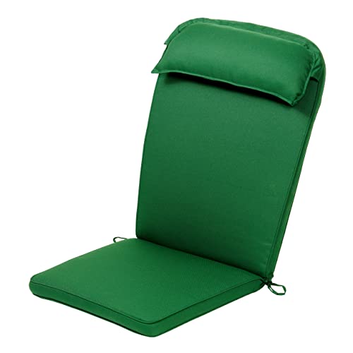 Plant Theatre Adirondack Chair Cushion - High Back Patio Chair Cushion for Outdoor Furniture - Outdoor Chair Cushions for Rocking Chairs, Front Porch, Yard and Lawn Furniture - 49" x 22" Green