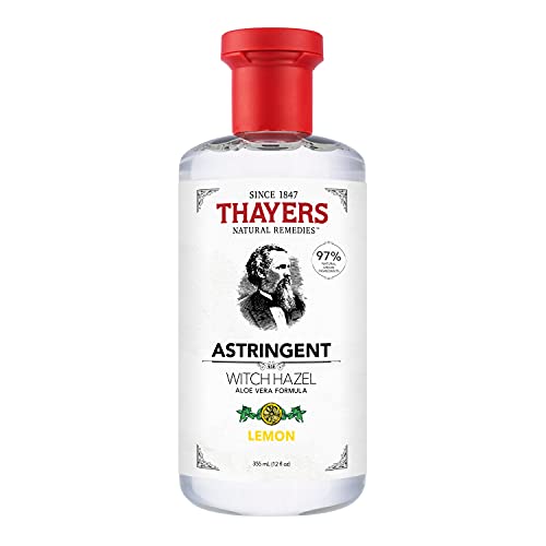 Book Cover THAYERS, Witch Hazel Astringent with Aloe Vera Formula Fluid Ounce Packaging may vary, Clear, Lemon, 12 Fl Oz