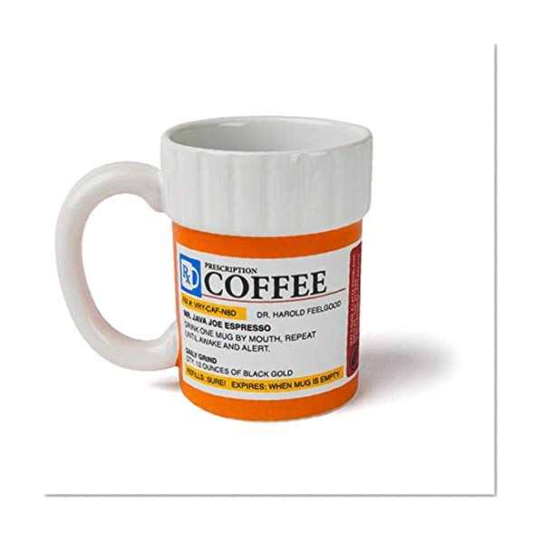 Book Cover BigMouth Inc The Prescription Coffee Mug, Ceramic, Funny Gift for the Caffeine Lover