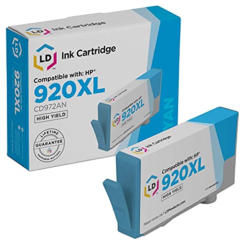 LD Remanufactured Ink Cartridge Replacement for HP 920XL CD972AN High Yield (Cyan)