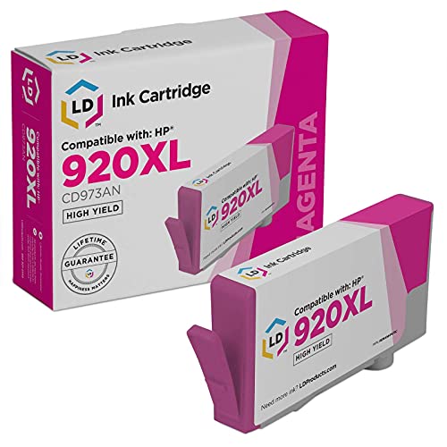 LD Products Remanufactured Ink Cartridge Replacement for HP 920XL CD973AN High Yield (Magenta)
