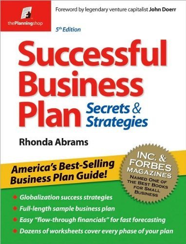 (SUCCESSFUL BUSINESS PLAN) SECRETS & STRATEGIES BY ABRAMS, RHONDA (Author) Paperback{Successful Business Plan: Secrets & Strategies} on 16 Sep-2010