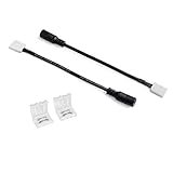 LE LED 2pcs 2 Pin Strip Connector, 8mm 12V Solderless LED Connectors for LED Strip Lights, LED Tape Connectors for 3528 2835 Single Color Strip