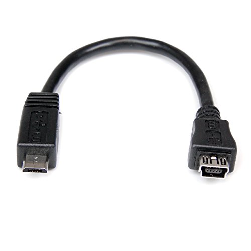 StarTech.com 6in Micro USB to Mini USB Adapter Cable M/F - Micro USB Male to Mini USB Female - Micro USB to Mini USB Adapter (UUSBMUSBMF6)