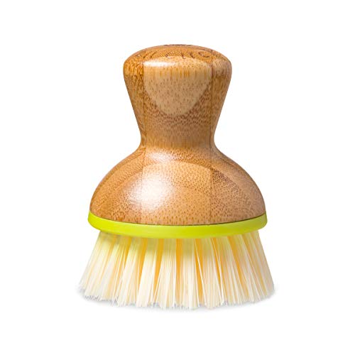 Full Circle, Green Bubble Up Bamboo Dish Brush, White