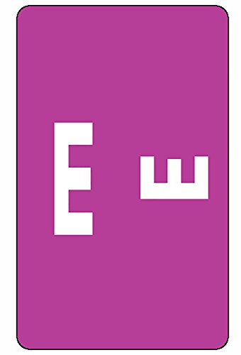 Smead AlphaZ ACCS Color-Coded Alphabetic Labels, Letter E, Purple, 100 Labels per Pack (67175)