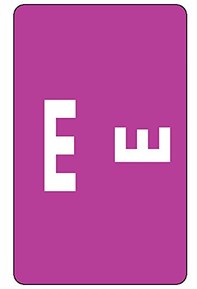 Smead AlphaZ ACCS Color-Coded Alphabetic Labels, Letter E, Purple, 100 Labels per Pack (67175)