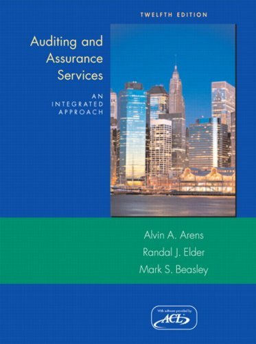 Auditing and Assurance Services: 12th (twelfth) Edition