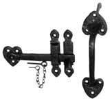 Black Cottage Suffolk Antique Thumb Latch C/W Lock broches by DoorFittings4U fente