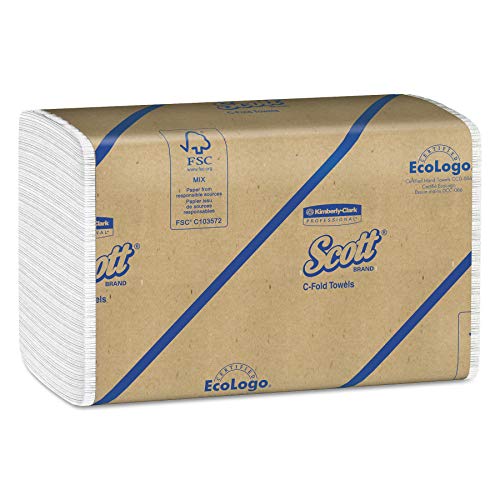 Book Cover Scott 01510 C-Fold Towels, Absorbency Pockets, 10 1/8 x 13 3/20, White, 200 per Pack (Case of 12 Packs)