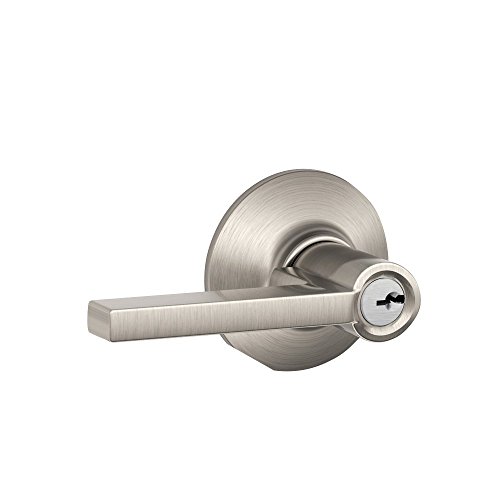 Book Cover Schlage F51VLAT619 Latitude Keyed Entry Lever, Satin Nickel