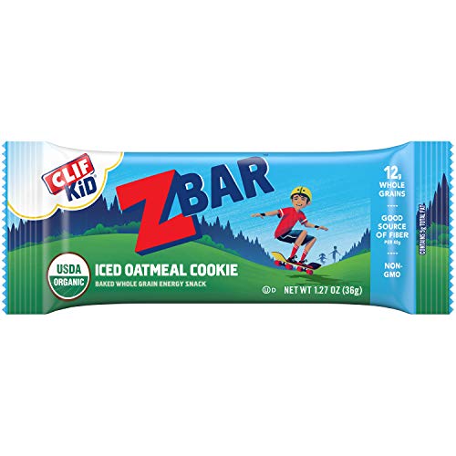 Book Cover CLIF KID ZBAR - Organic Granola Bars - Iced Oatmeal Cookie - Non-GMO - Organic -Lunch Box Snacks (1.27 Ounce Energy Bars, 18 Count)