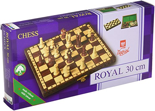 Book Cover Chess Royal 30 European Wooden Handmade International Set, 11.81 x 1.97-Inch