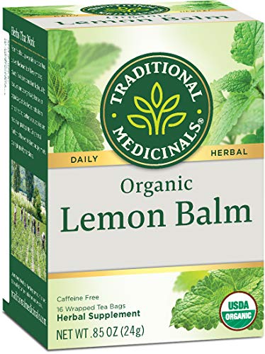 Book Cover Traditional Medicinals Organic Lemon Balm Tea, 16 Tea Bags