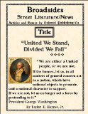 United We Stand, Divided We Fall (Broadsides: Founding History~Current Events Book 1)