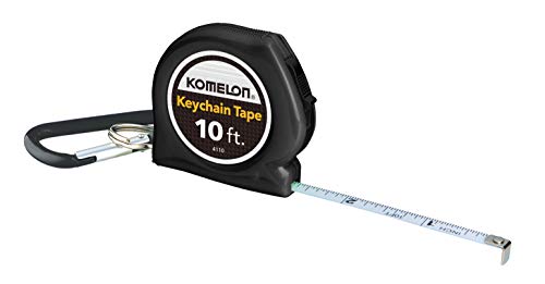 Book Cover Komelon 4110CS Keychain Tape Measure Acrylic Coated Steel Blade 10' by 1/4