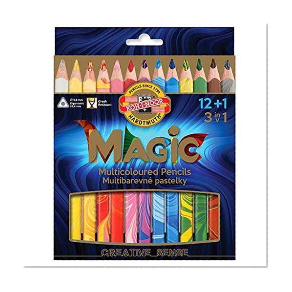 Koh-I-Noor MAGIC Jumbo Crayon de Couleur Triangulaire (Lot de 13)