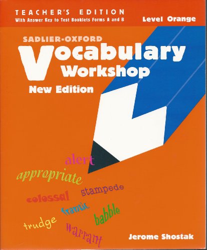 Sadlier-Oxford Vocabulary Workshop Level Orange Teacher Edition ISBN 082150374X