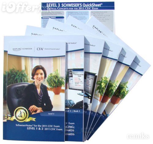 2011 CFA Level 3 Schweser Premium Package (Study Notes, Practice Exams, DVD instructions, audio CDs, Secret Sauce, Quick reference sheet)