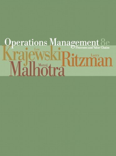 Operations Management: Processes and Value Chains Eighth Edition by Krajewski, Lee J. published by Prentice Hall Professional Tec Hardcover