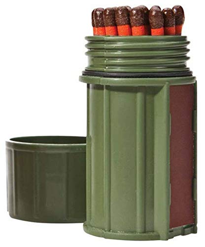 UCO Stormproof Match Kit with Waterproof Case, 25 Stormproof Matches and 3 Strikers