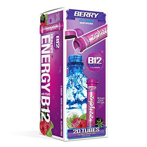 Book Cover Zipfizz Healthy Energy Drink Mix, Hydration with B12 and Multi Vitamins, Berry, 20 count