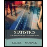 Statistics for Management & Economics, Abbreviated Edition (6th, 04) by Keller, Gerald - Warrack, Brian [Hardcover (2003)]