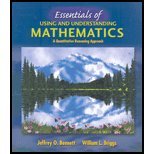 Essentials of Using & Understanding Mathematics - A Quantitative Reasoning Approach (03) by Bennett, Jeffrey O - Briggs, William L [Paperback (2002)]