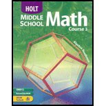 Middle School Math - Course 3 (04) by Mcdougal, Holt [Hardcover (2002)]