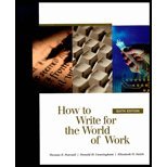 How to Write for the World of Work (6th, 00) by Pearsall, Thomas E - Cunningham, Donald H - Smith, Elizabeth [Paperback (2000)]
