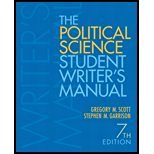 Political Science Student Writer's Manual (7th, 12) by [Spiral-bound (2011)]