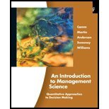 Introduction to Management Science (13th, 11) by Anderson, David R - Sweeney, Dennis J - Williams, Thomas A - [Hardcover (2010)]