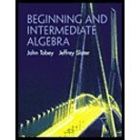 Beginning & Intermediate Algebra (02) by Tobey, John - Slater, Jeffrey [Paperback (2001)]