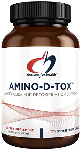 Book Cover Designs for Health Amino-D-Tox - Amino Acid Detox + Liver Cleanse Support - Supplement Blend with Glycine, Calcium D Glucarate, NAC + More - Non-GMO + BPA Free Glass Bottle (90 Capsules)