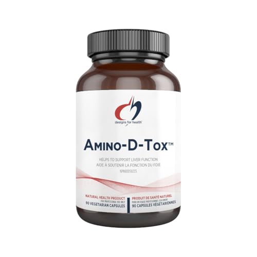 Designs for Health Amino-D-Tox - Amino Acid Detox + Liver Cleanse Support - Supplement Blend with Glycine, Calcium D Glucarate, NAC + More - Non-GMO + BPA Free Glass Bottle (90 Capsules)