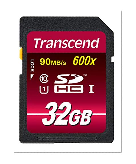 Transcend TS32GSDHC10U1E Carte Mémoire SDHC 32 Go UHS-I 600x [Emballage « Déballer sans s'énerver par Amazon »]
