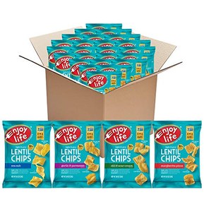 Enjoy Life Lentil Chips Variety Pack, Dairy Free Chips, Soy Free, Nut Free, Non GMO, Vegan, Gluten Free, 24 Bags (0.8 oz)