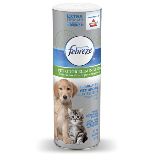 Febreze Extra Strength Pet Odor Eliminator Room & Carpet Deodorizing Powder Endorsed by BISSELL, 32 ounces