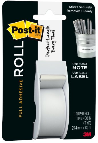 3M Post-It Full Adhesive Roll 1-inch x 400-inchWhite