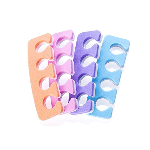 Book Cover Toe Separators, Soft Two Tone Toe Spacers, Great Toe Cushions, Apply Nail Polish During Pedicure and Other Uses, 12 Pack